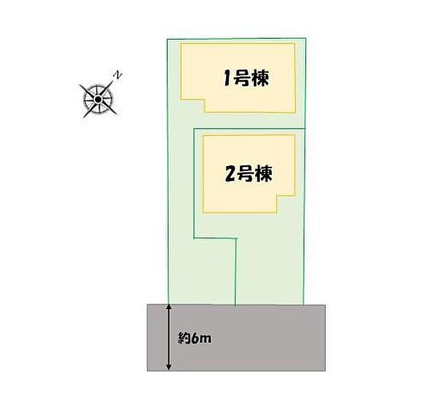 【区画図】名鉄豊田線「米野木」駅までバスで11分「諸輪住宅前」停歩9分♪