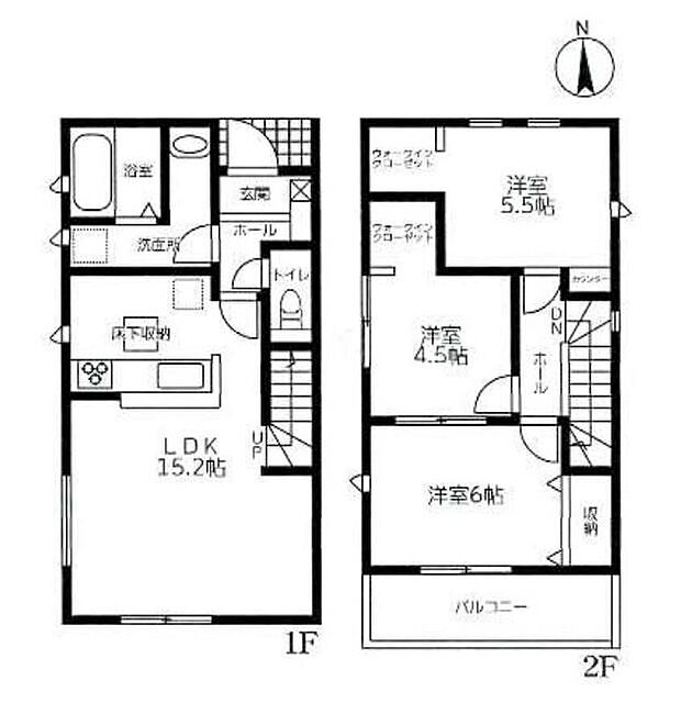 【3LDK】対面システムキッチンを採用の開放感ある約15帖のLDK☆
自然と会話が生まれるリビング階段を採用しています♪