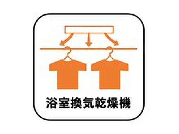 【浴室換気乾燥機】雨の日や冬場のお洗濯に嬉しい装備。洗濯物を乾かすだけでなく、入浴の度に換気機能で湿気を排出できるためカビの防止にもなります。