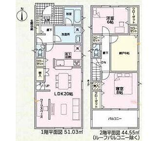 南向きの広々２０帖リビング♪
季節物などの収納に便利な約６帖の納戸付き♪
各所・各居室に収納スペース充実♪
ゆとりある広さで、家族の洗濯物も十分に干せる南側バルコニー♪ 