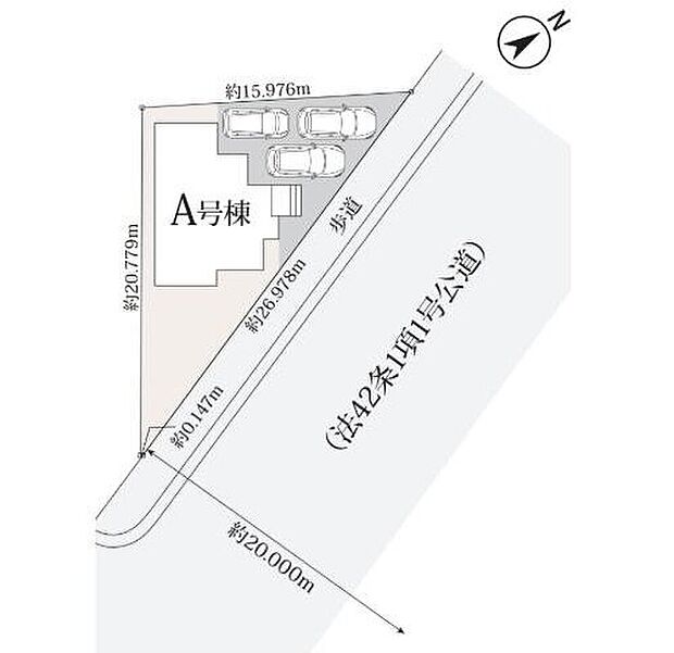 【全体区画図】A号棟 4,490万円