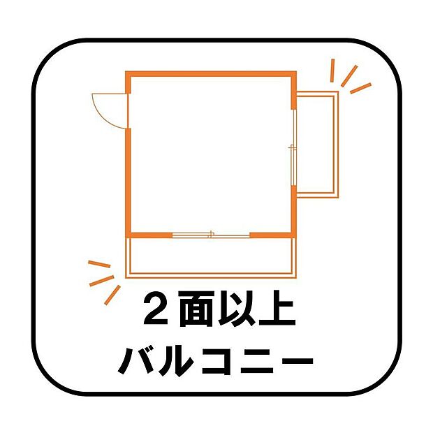 【【2面以上バルコニー】】時間帯によって変わる陽当たりに合わせて洗濯物を干せば効率UP↑ 家庭菜園などにもスペースを割きやすく、様々な使い方ができますね♪