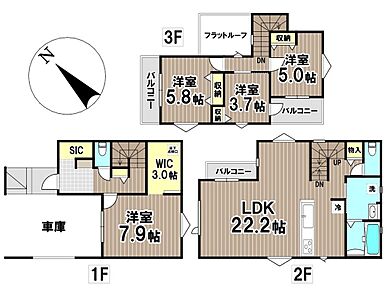 ※間取図と現況が異なる場合は現況を優先いたします 