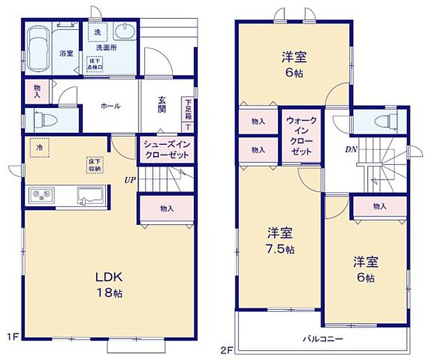 全室南向きで陽当たりの良い間取りです