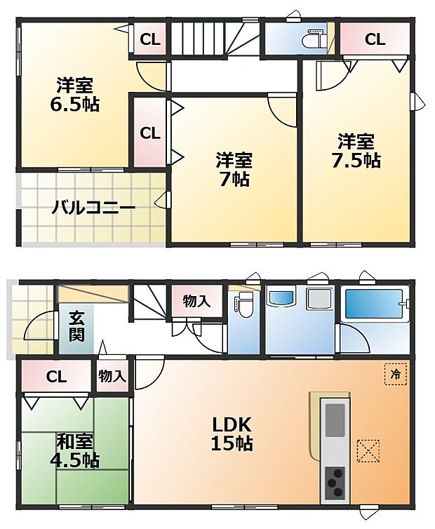 全室南向きで陽当たりの良い間取りです