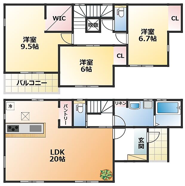 全室南向きで陽当たりの良い間取りです