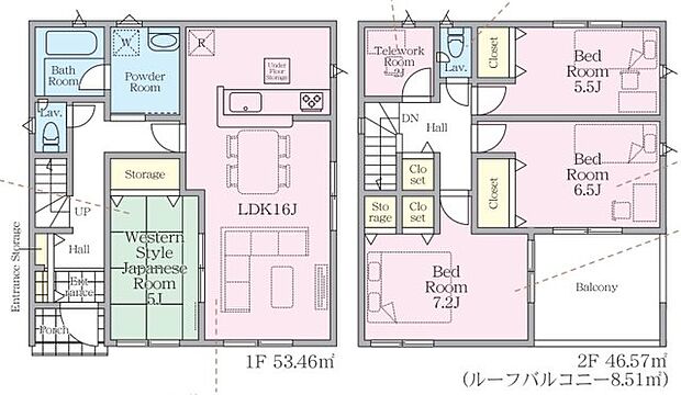 全室南向きで陽当たりの良い間取りです
