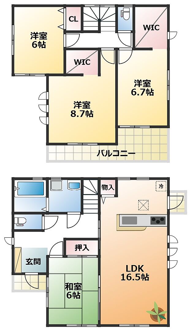 全室南向きで陽当たりの良い間取りです