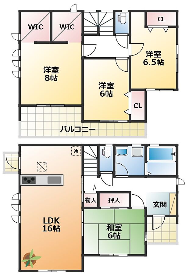 全室南向きで陽当たりの良い間取りです