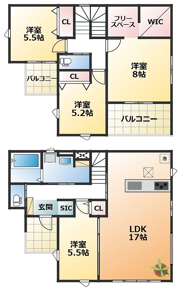 全室南向きで陽当たりの良い間取りです
