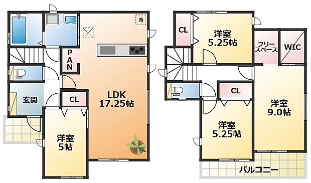 南向きで陽当たりの良い間取りです