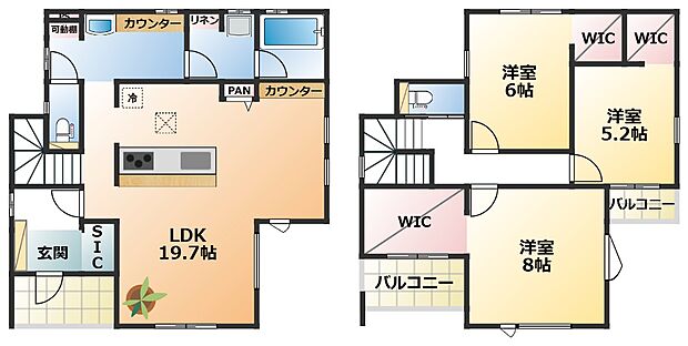 南向きで陽当たりの良い間取りです
