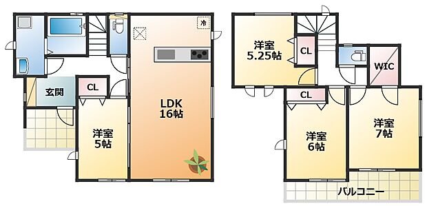 全室南向きで陽当たりの良い間取りです