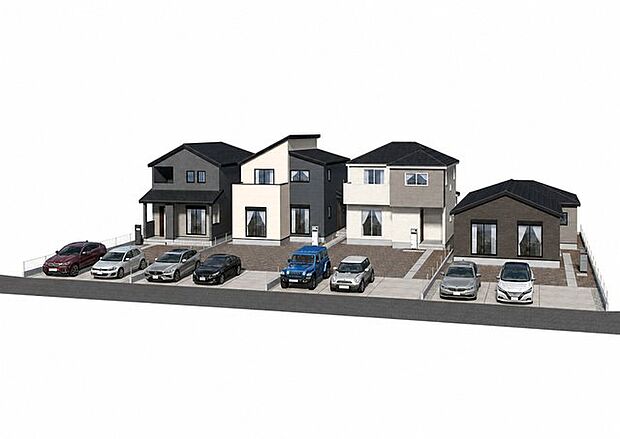 【完成予想図（外観）】完成予想パースです（同社施工の完成物件・モデルハウスがご見学できます）