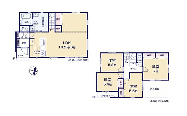 全居室収納付きで便利です。