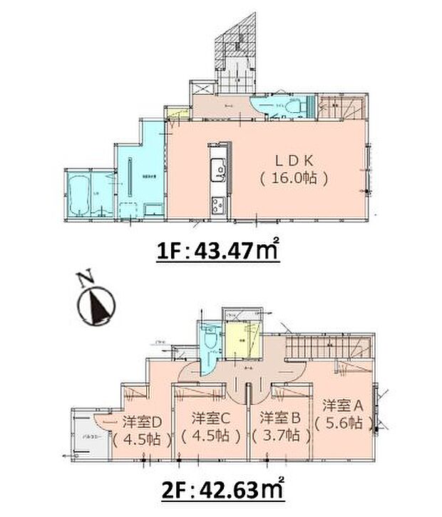 全居室収納付きで便利です。