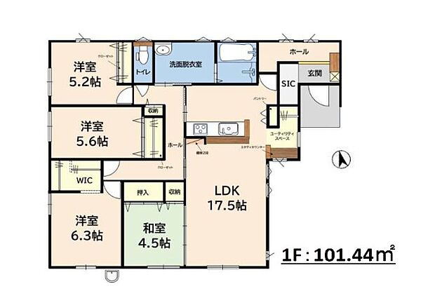 全居室収納付きで便利です。