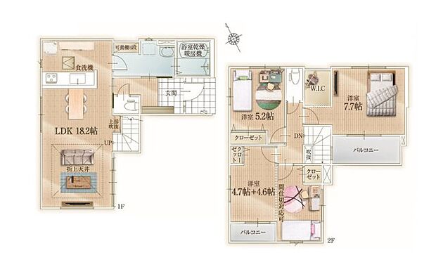 【3LDK】こだわりポイント満載の糟屋郡新宮町夜臼3丁目第2-1棟（1号棟）　。暮らしに役立つ設備の充実した、令和8年8月築の物件となります。家族におすすめな3LDK。設備も充実しています。来客が一目でわかるTVインターホン付き。アイマでは糟屋郡新宮町にある不動産情報をお探しいただけます。引っ越しを検討されているのであれば、お気軽にご連絡ください。