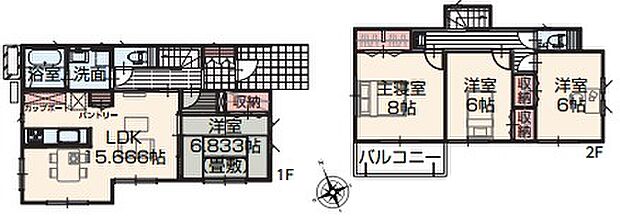 全部屋南向きで明るい室内が特徴☆