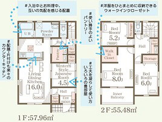 南向きで日当たり良好な間取りです