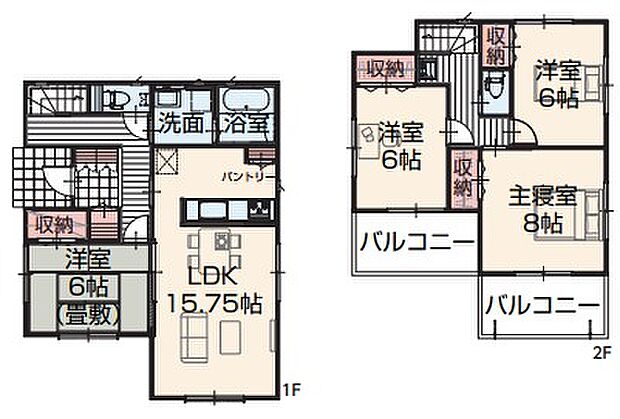 南向きで日当たり良好な間取りです♪