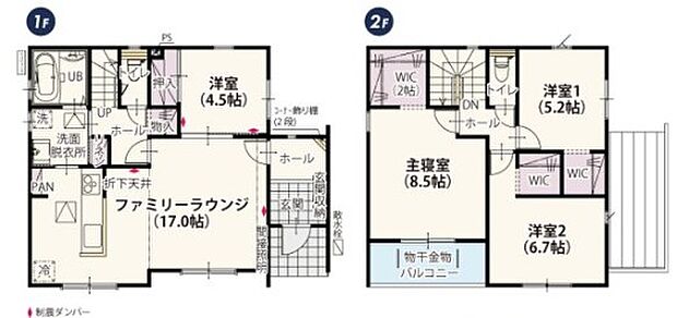 全部屋南向きで明るい室内が特徴的☆