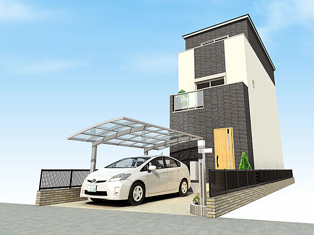 【外観イメージパース】(建物価格1679万円、建物面積100m2)
