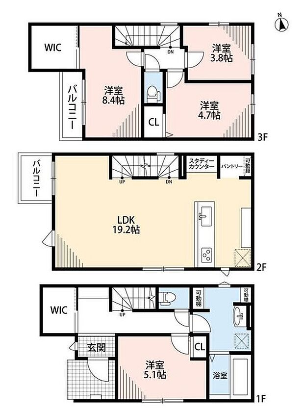 (1号棟)、価格4299万円、4LDK、土地面積73.05m2、建物面積99.46m2