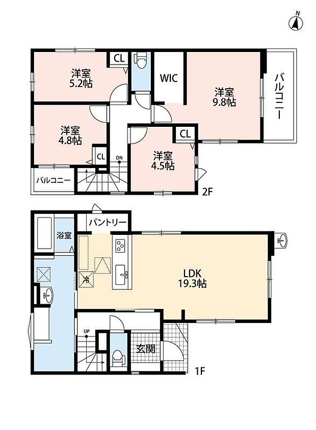 (1号棟)、価格5599万円、4LDK、土地面積138.09m2、建物面積105.45m2