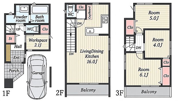 B号棟間取り図床面積94.90m2