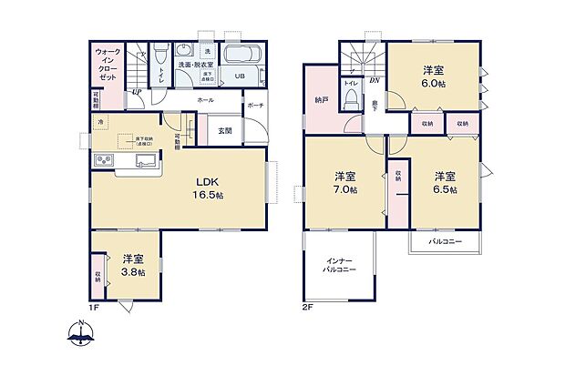 間取図／2号棟