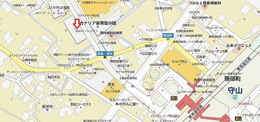 アパマンショップ守山店 株式会社 エルアイシーの周辺地図