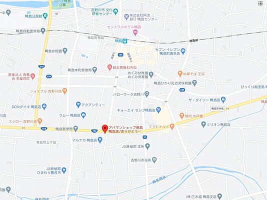 アパマンショップ徳島鴨島店 ありがとうございます 株式会社の周辺地図