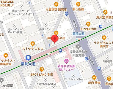 アパマンショップ薬院大通店 株式会社 グリーンルームの周辺地図