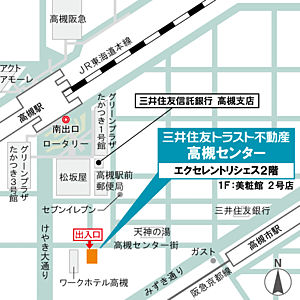 三井住友トラスト不動産株式会社　高槻センターの周辺地図