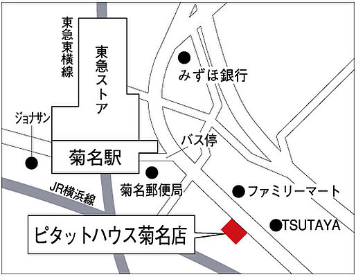 スターツピタットハウス株式会社　菊名店の周辺地図