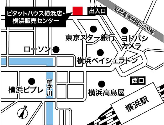 スターツピタットハウス株式会社　横浜販売センターの周辺地図