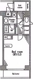 シティテラス田町 ワンルームの間取図画像