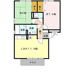 パインコート 2LDKの間取図画像