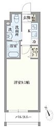 GRANPASEO門前仲町 1Kの間取図画像