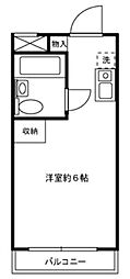 TOP大倉山No.1 ワンルームの間取図画像