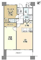 アーマックス大井町 1SLDKの間取図画像