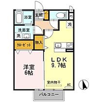 アヴリル 205 ｜ 福岡県久留米市山川町376-3（賃貸アパート1LDK・2階・40.07㎡） その2