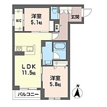 リ　ジョンヌ 00205 ｜ 神奈川県大和市大和東３丁目12-19（賃貸マンション2LDK・2階・55.68㎡） その2