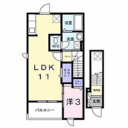 ヒカルサ東京立川 1LDKの間取図画像