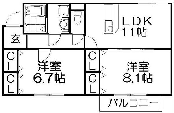 ラフレシール ｜京都府八幡市八幡吉原(賃貸アパート2LDK・1階・61.69㎡)の写真 その2