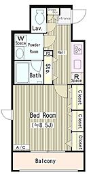 LecielM's 1Kの間取図画像