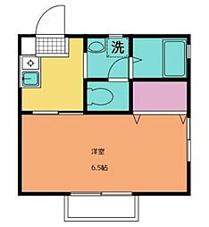 グートハイム青木 1Kの間取図画像