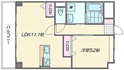 アーバンライフ松島 1LDKの間取図画像
