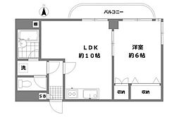 グランプラス五本木 1LDKの間取図画像